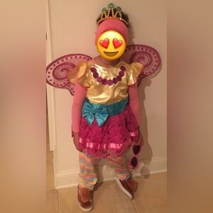 DISNEY STORE AUTHENTIC Girl’s FANCY NANCY Costume Size 7/8 Crown Not Included